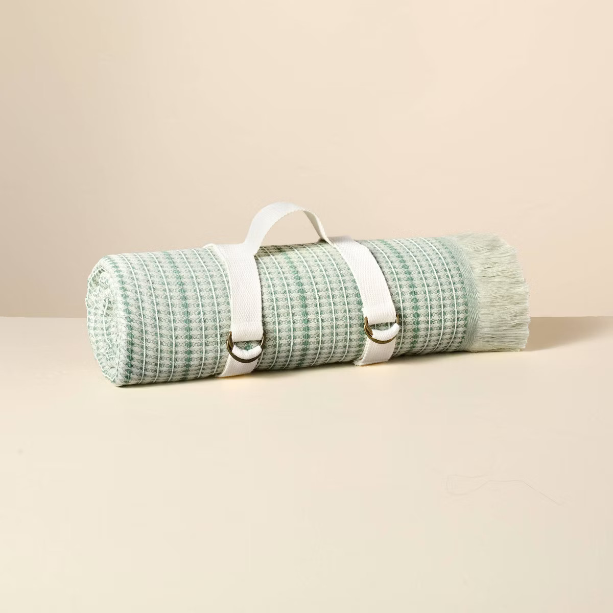 72"x92" Oversized Indoor/Outdoor Throw Blanket Green/White  - Hearth & Hand™ with Magnolia | Target