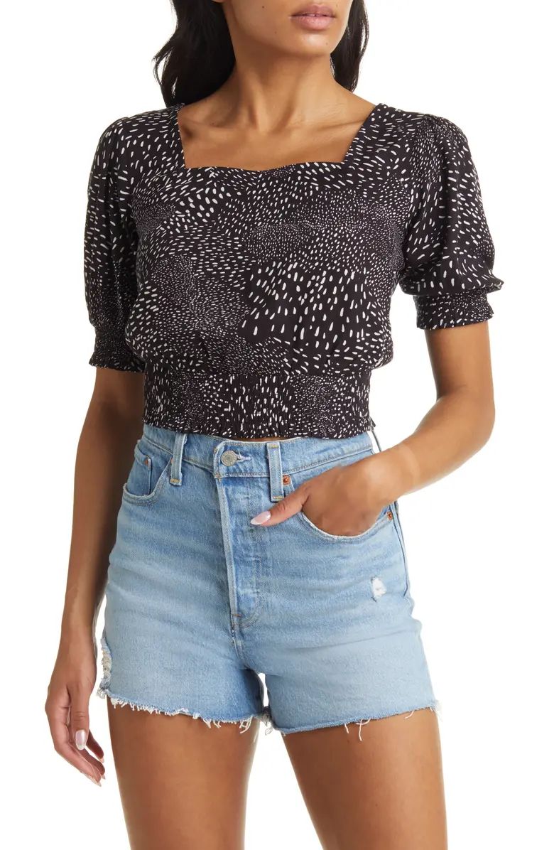 Abundant Swell Smocked Crop Top | Nordstrom