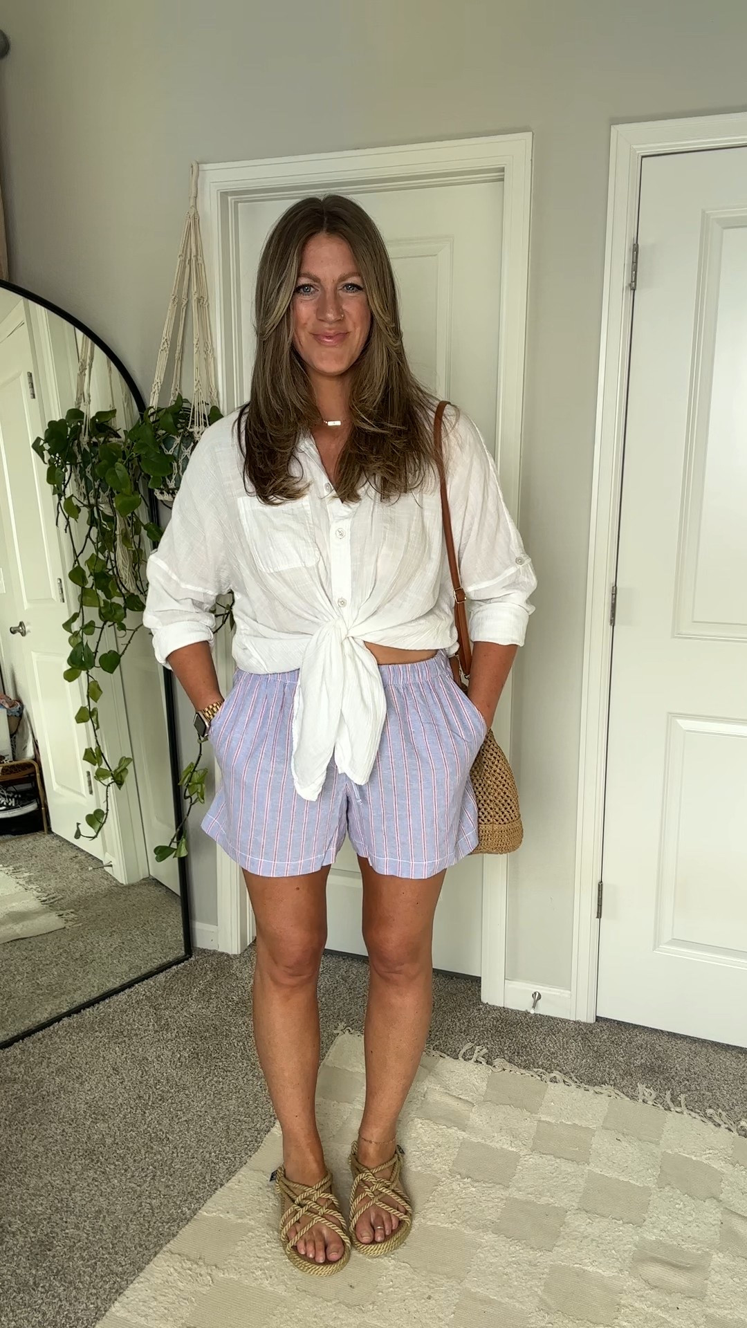 Large top, medium shorts, 11/11.5 sandals 

#LTKOver40 #LTKMidsize