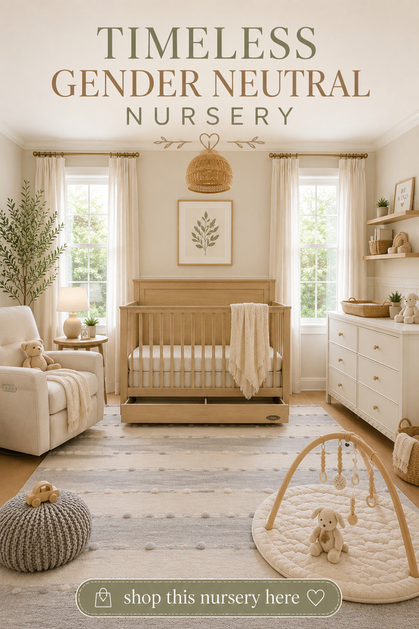 Creating a timeless gender neutral nursery starts with versatile furniture, soft neutral tones, and cozy textures that g