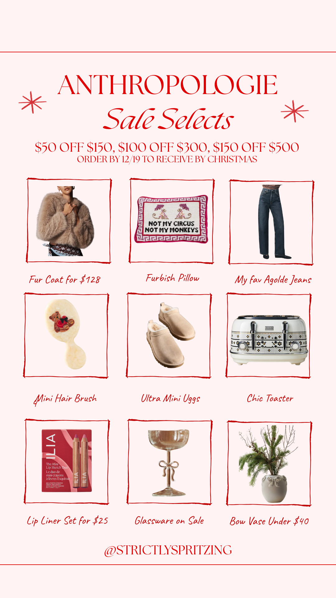 Shop the Anthropologie sale for last minute Christmas gifts! Save $50 off $150, $100 off $300, and $150 off $500. My favorite jeans that I'm obsessed with are on sale and you could save $100! 

 #LTKGiftGuide #LTKHoliday #LTKSaleAlert