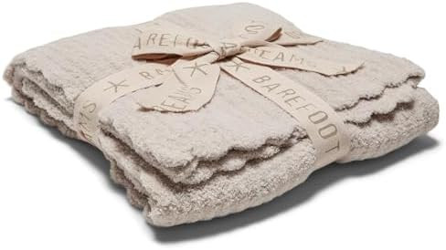 Barefoot Dreams® CozyChic® Heirloom Receiving Blanket, Stone, 30"x30" | Amazon (US)