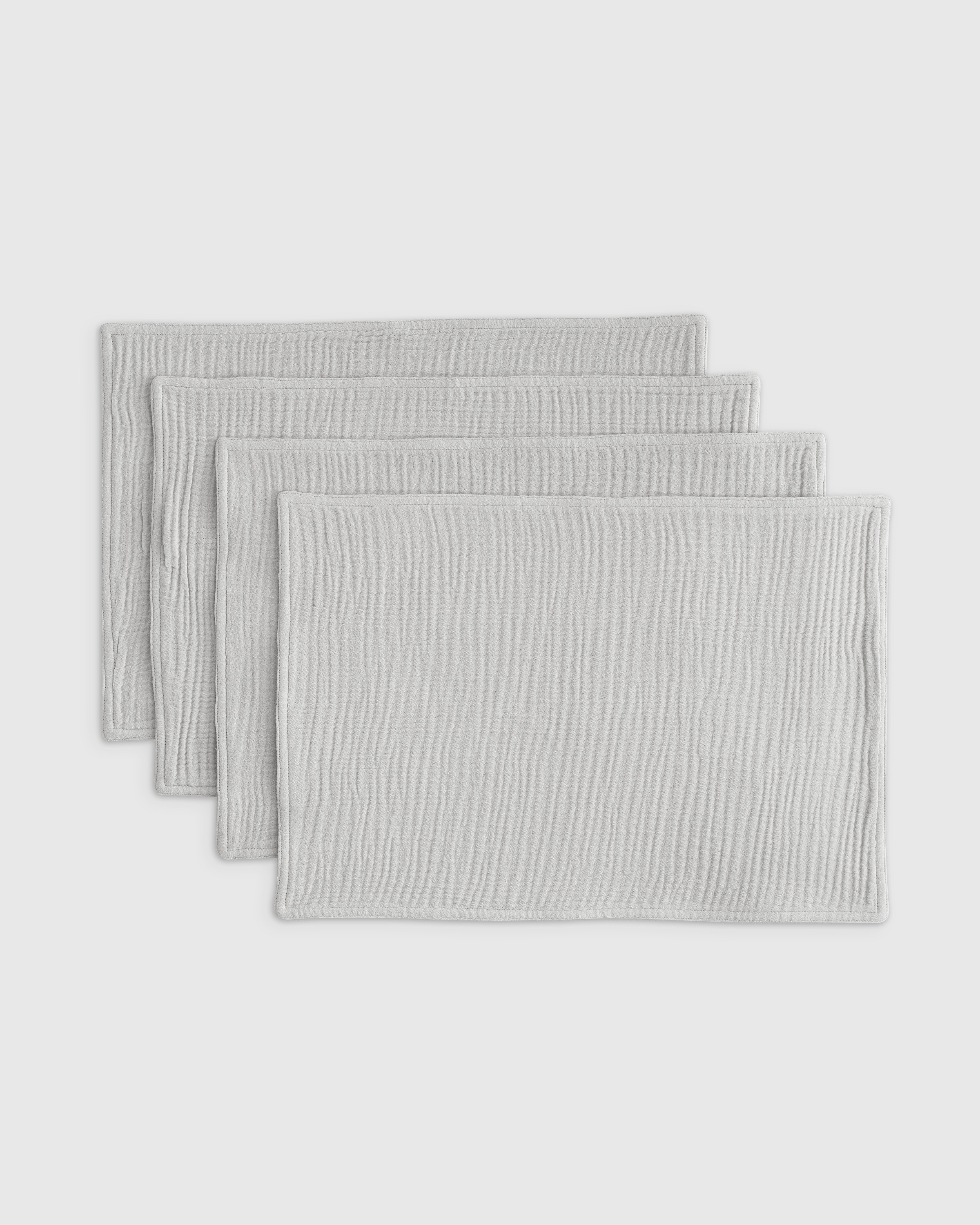 Quince | Organic Airy Gauze Placemats in Fog Grey, Cotton | Quince
