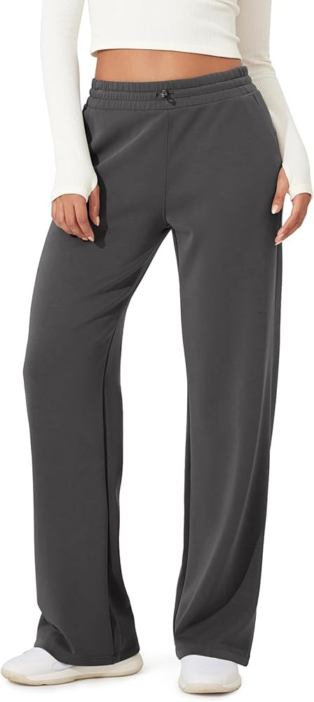 ODODOS Women's Modal Soft Wide Leg Pants with Pockets Adjustable Shockcord High Waist Casual Loun... | Amazon (US)
