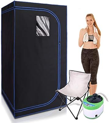 SereneLife SLISAU35BK Full Size Portable Steam Sauna –Personal Home Spa, with Remote Control, F... | Amazon (US)