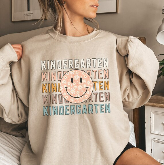 Kindergarten Teacher Sweatshirt Retro Teacher Kindergarten - Etsy | Etsy (US)