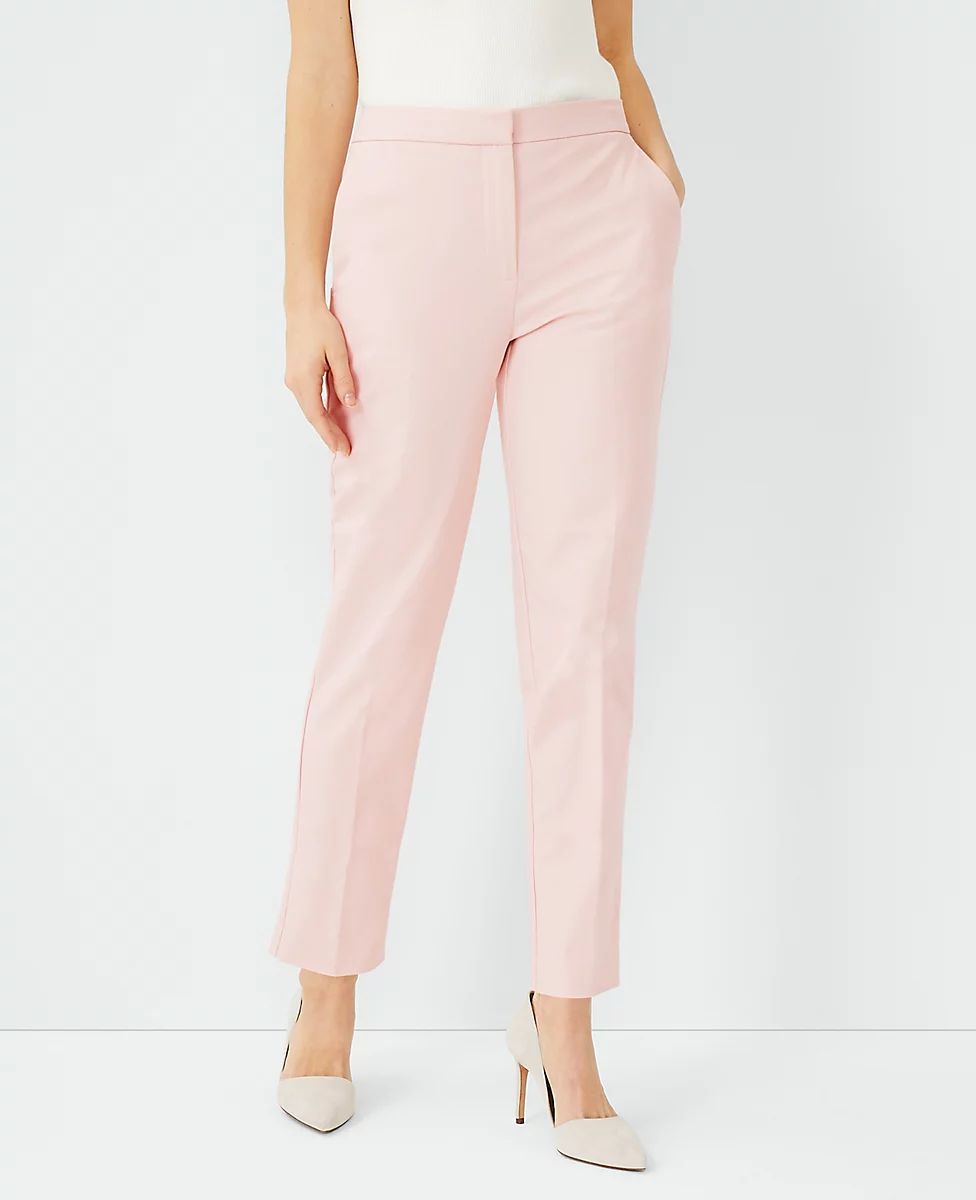 The High Rise Ankle Pant in Stretch Cotton - Curvy Fit | Ann Taylor (US)