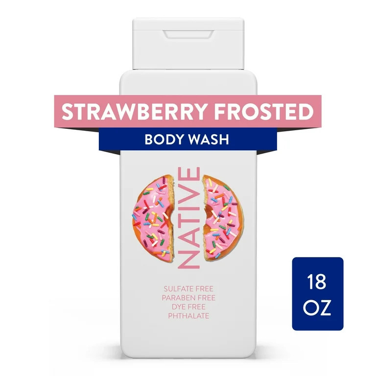 Native Dunkin Body Wash, Sulfate Free, Strawberry Frosted, 18 oz | Walmart (US)