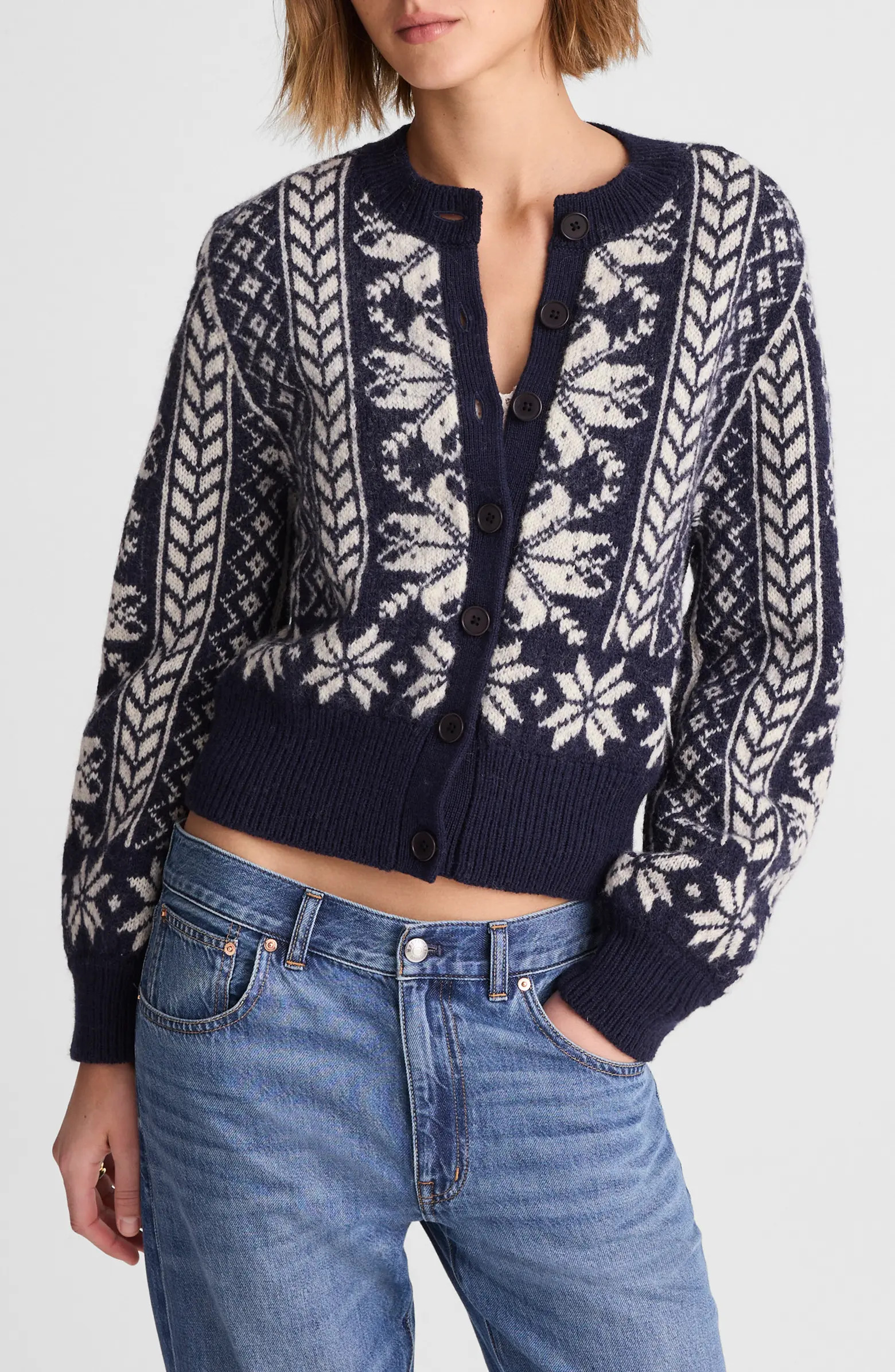 Fair Isle Wool Cardigan Jacket | Nordstrom