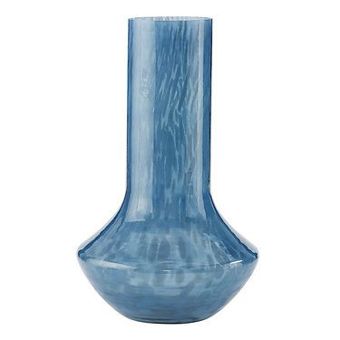 Emmery Speckled Blue Glass Stem Vase | Ballard Designs, Inc.