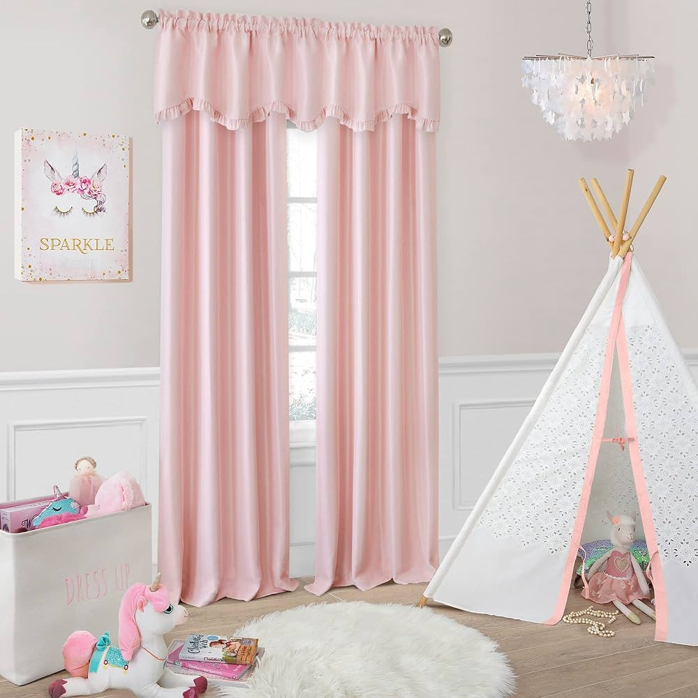 Elrene Home Fashions Adelaide Nursery and Kids’ Room Room-Darkening Window Curtain, Single Pane... | Amazon (US)