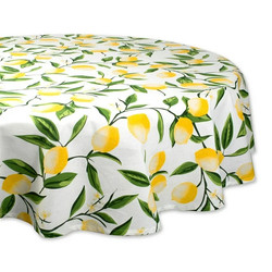 DII Lemon Bliss Print Tablecloth