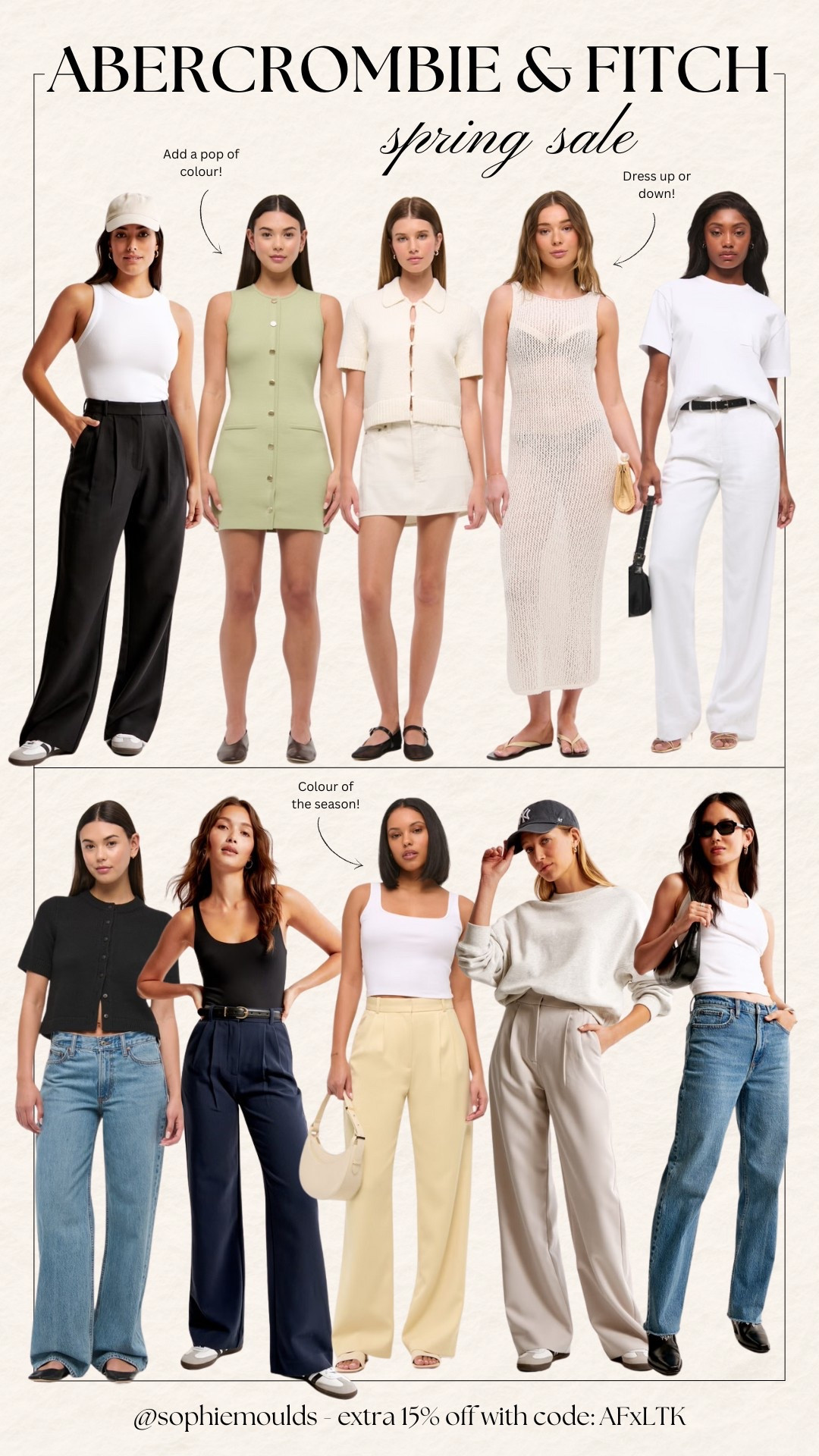 25% off Spring Faves & 15% off everything else. PLUS an extra 15% off with the code: AFxLTK. Ends Monday 31st March 🫶🏼

#LTKspring #LTKsummer #LTKsale