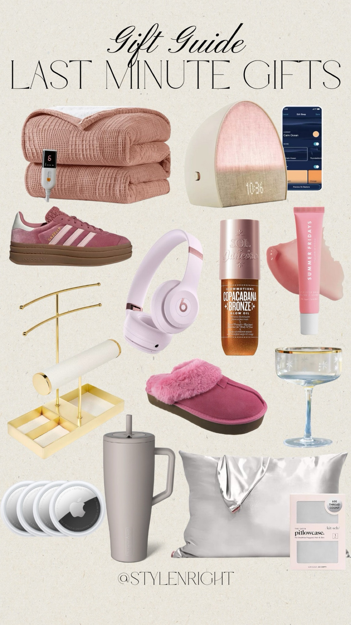 Last minute gift ideas!! 

Gift guide, gifts for her, quick shipping gifts, last minute gifts, gift inspo, gift ideas, Christmas gifts, holiday gifts, holiday presents, heated blanket, hatch alarm, slippers, sneakers, beats headphones, silk pillowcase 



#LTKGiftGuide #LTKHoliday #LTKSeasonal