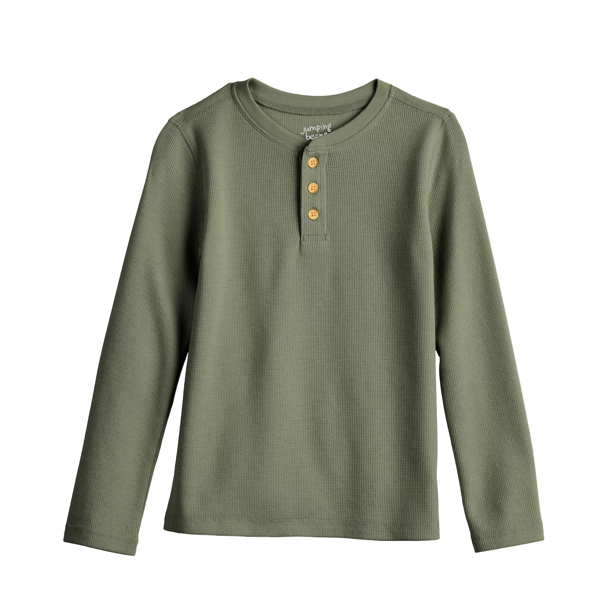 Boys 4-12 Jumping Beans® Long Sleeve Thermal Henley Shirt | Kohl's