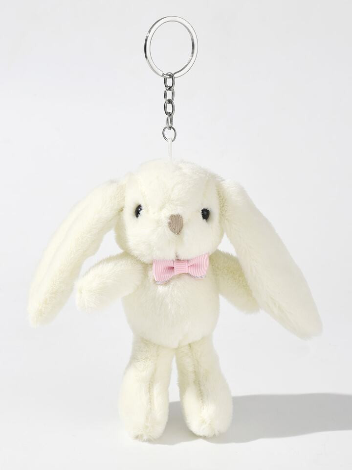 1pc Cute Long Eared Rabbit Plush Keychain Valentine's Day | SHEIN