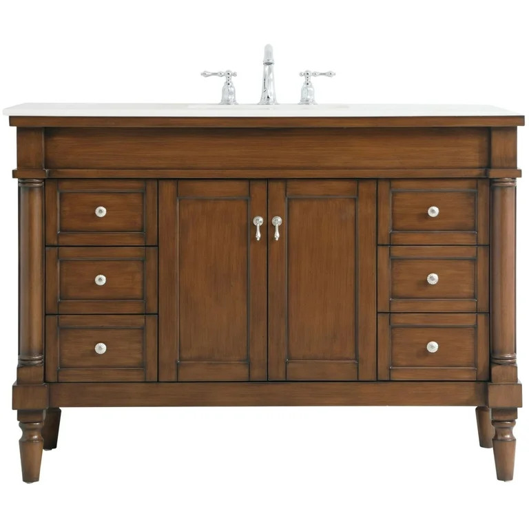 Elegant Lighting Vf13048-Vw Lexington 48" Free Standing Single Basin Vanity Set - Wood | Walmart (US)