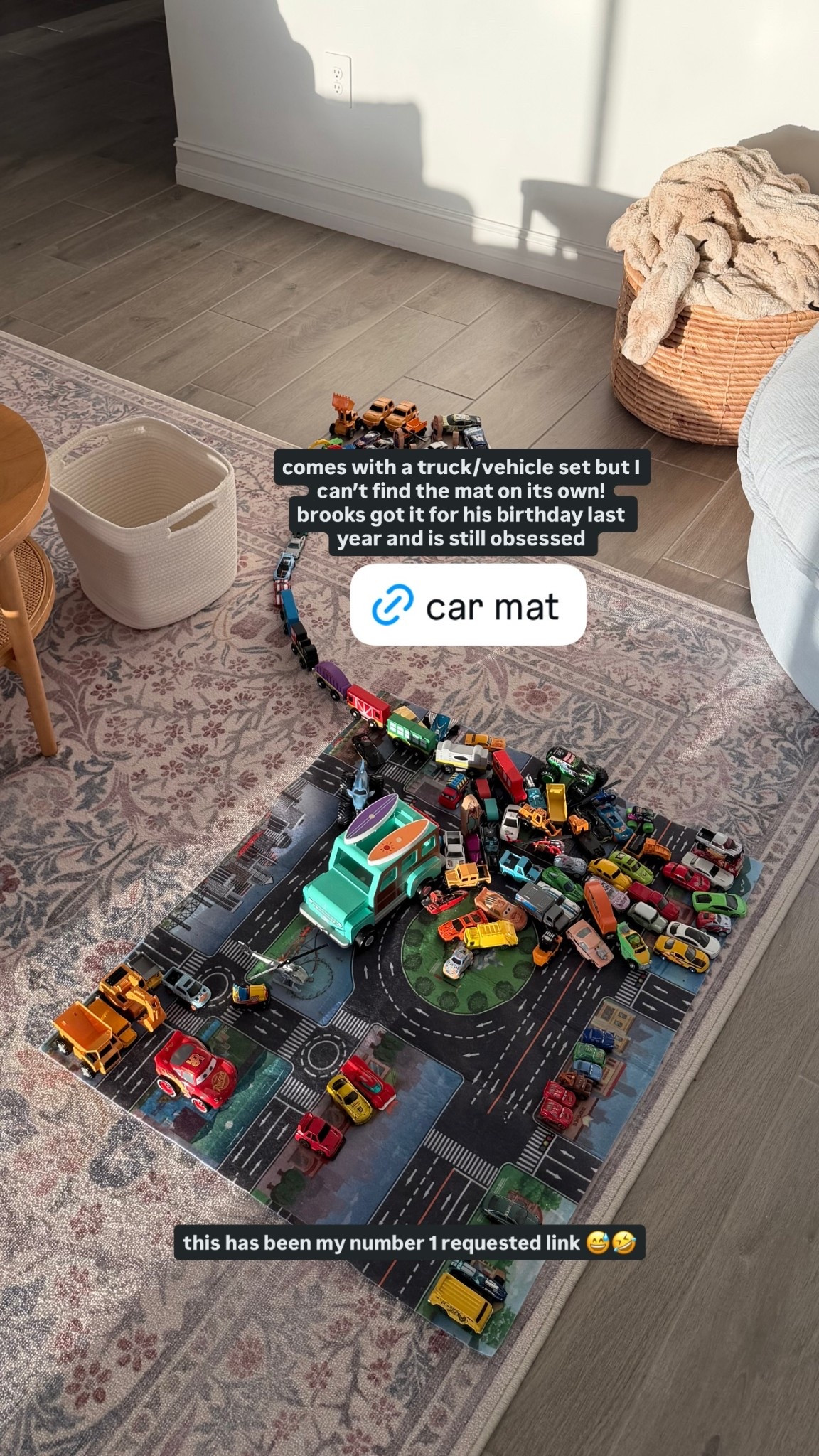 car mat!! comes with a truck/vehicle set but I can’t find the mat on its own! brooks got it for his birthday last year and is still obsessed  this has been my number 1 requested link 😅🤣

#LTKKids #LTKmomlife #LTKHome