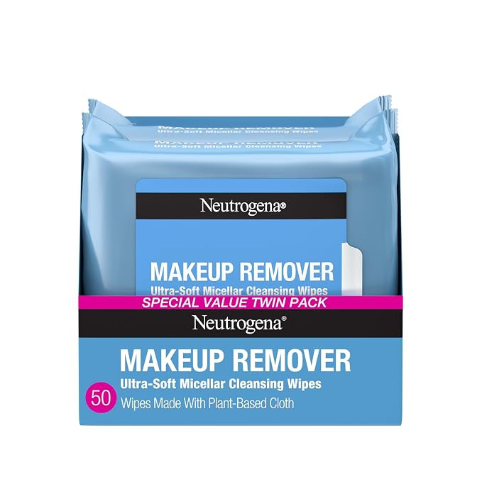 Neutrogena Makeup Remover Micellar Wipes, 2 Pack of 25 Ct | Amazon (US)