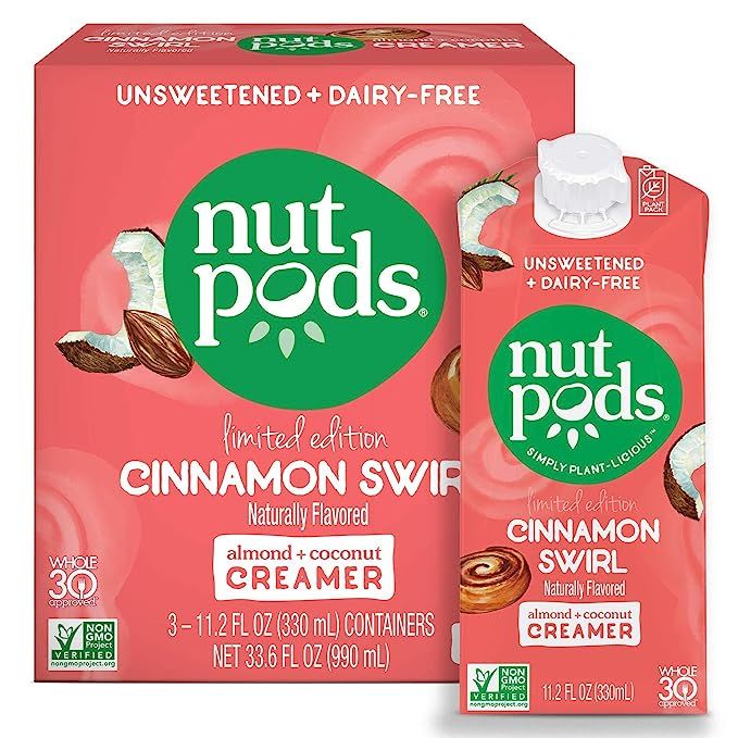 nutpods Cinnamon Swirl, (3-Pack), Unsweetened Dairy-Free Creamer, Made from Almonds and Coconuts,... | Amazon (US)