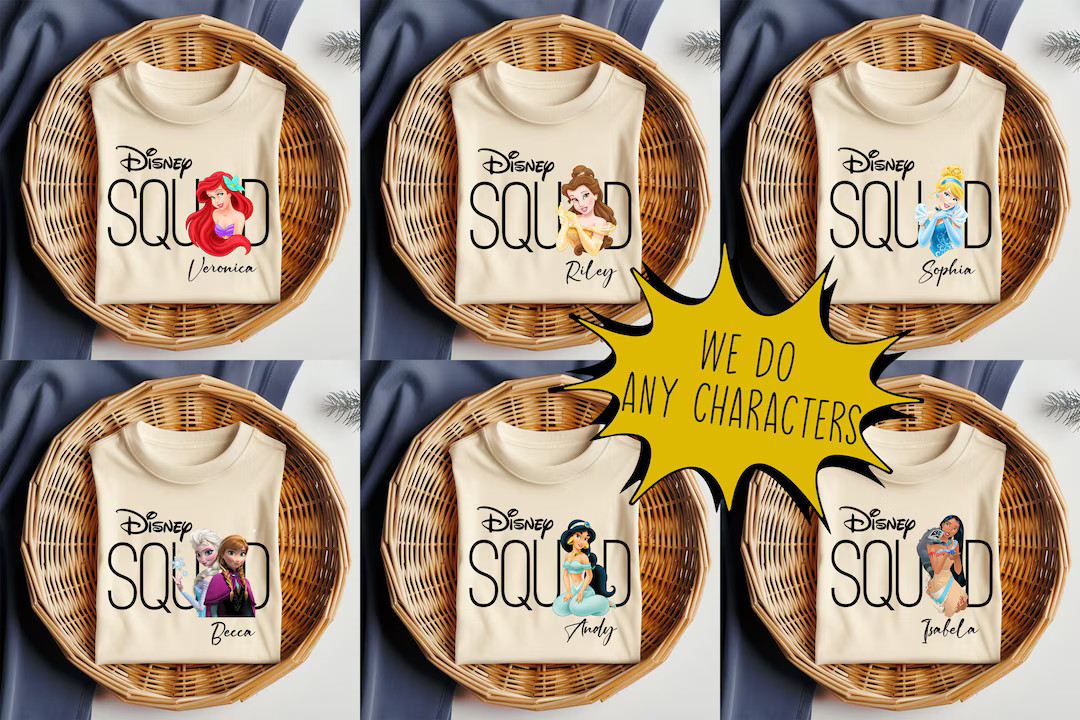 Disney Squad Shirt, Custom Disney Shirt, 2024 Disney Family Shirt, Disney Trip Shirt, Mickey & Fr... | Etsy (US)