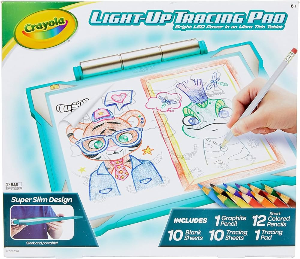 Crayola Light Up Tracing Pad - Teal, Kids Light Board For Tracing & Sketching, Kids Toys, Gifts f... | Amazon (US)