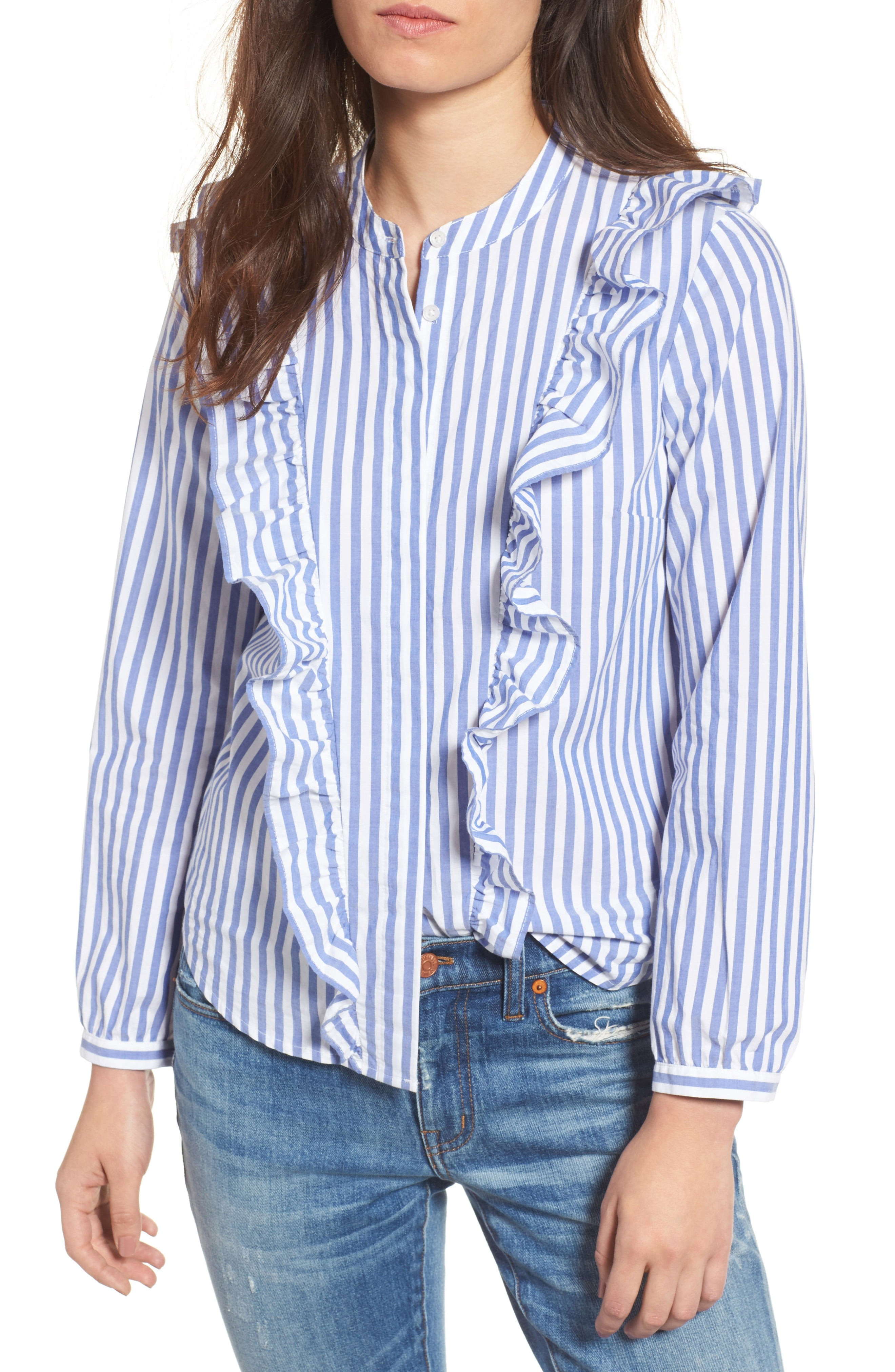 Whitney Stripe Ruffle Blouse | Nordstrom