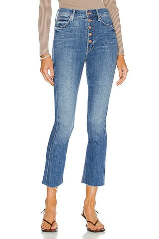 MOTHER The Pixie Dazzler Ankle Fray in Blue | FWRD 