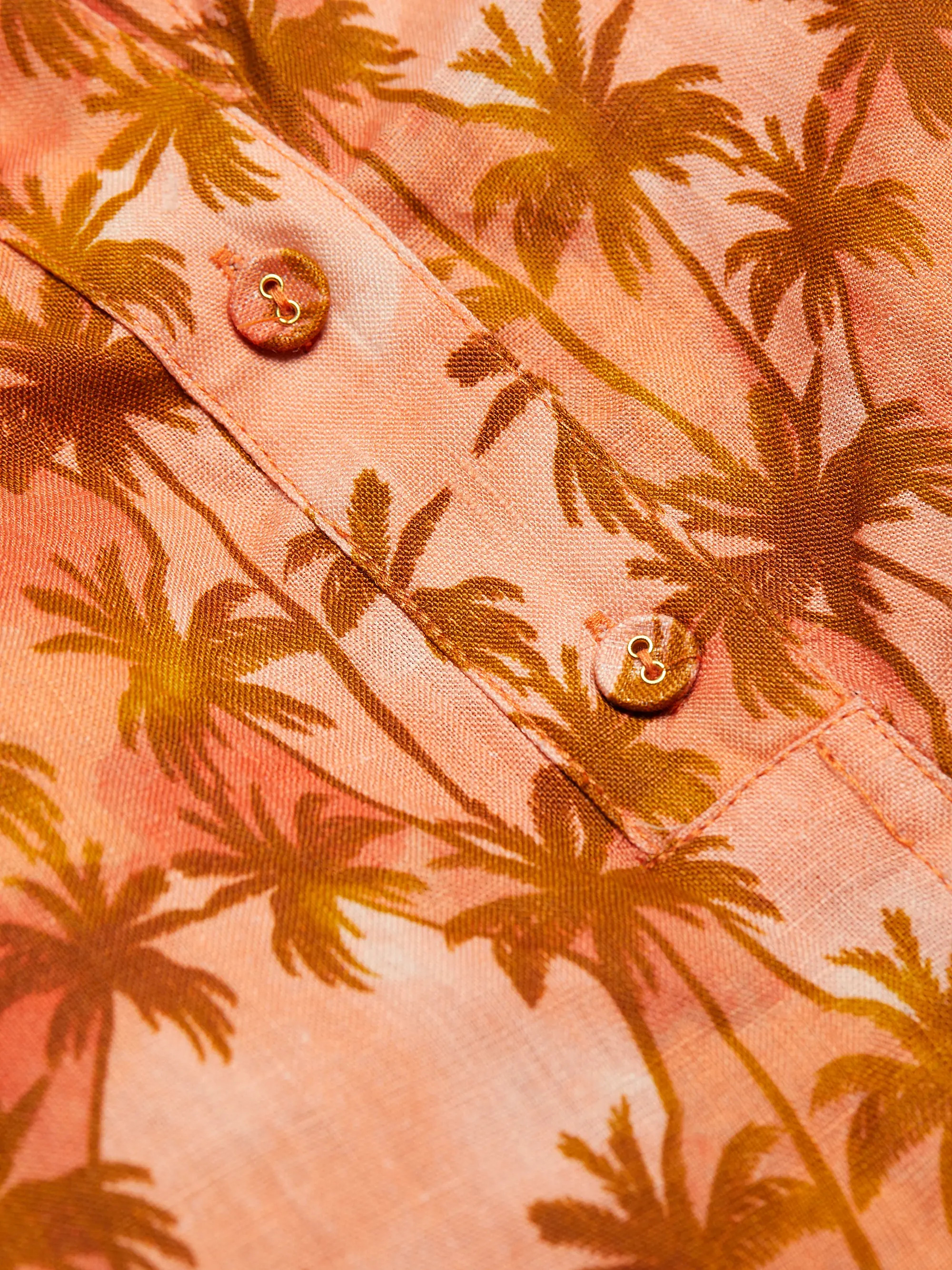 Leilani Palm Tree Linen Romper | Saks Fifth Avenue