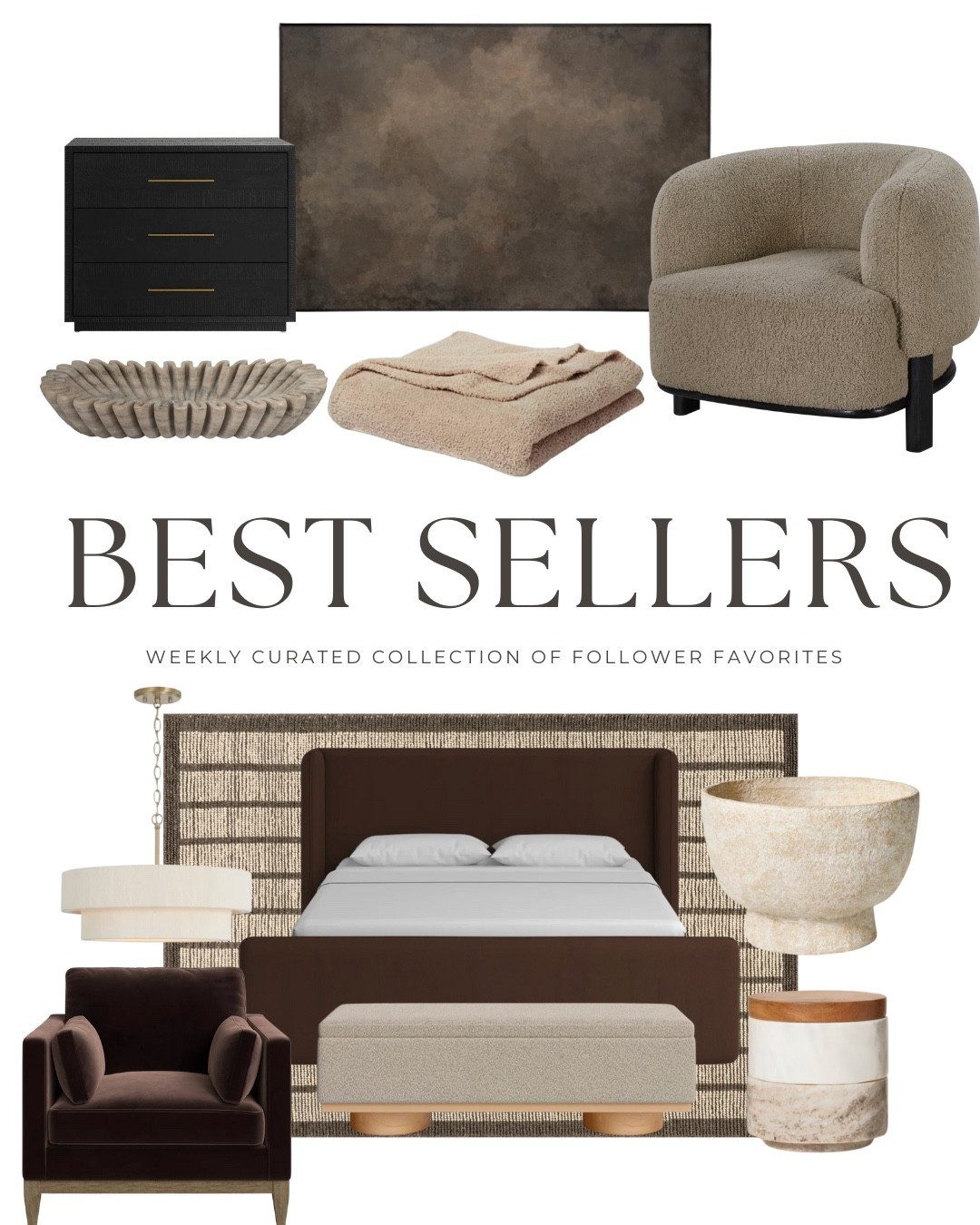This week’s Best Sellers are all about cozy textures and rich neutrals 🤎
From boucle chairs to statement lighting — these follower favorites bring warmth and modern comfort to every corner of your home.

#BestSellers #LTKHome #NeutralHomeDecor #ModernHomeStyle #CozyInteriors #HomeDesignInspo #InteriorFavorites #HomeDecorFinds #LTKFinds #HomeStyleGoals

#LTKU #LTKStyleTip #LTKHome