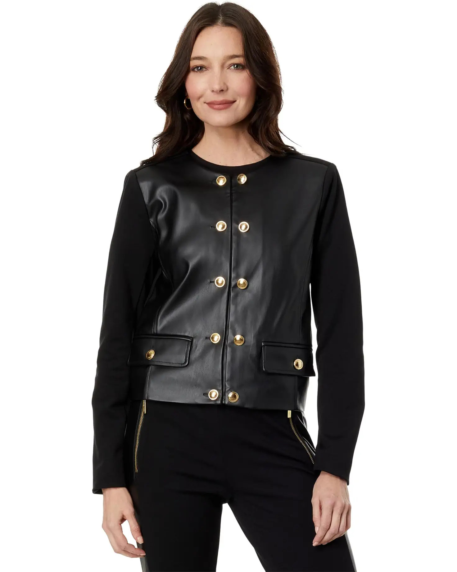 MICHAEL Michael Kors Button Ponte Jacket | Zappos