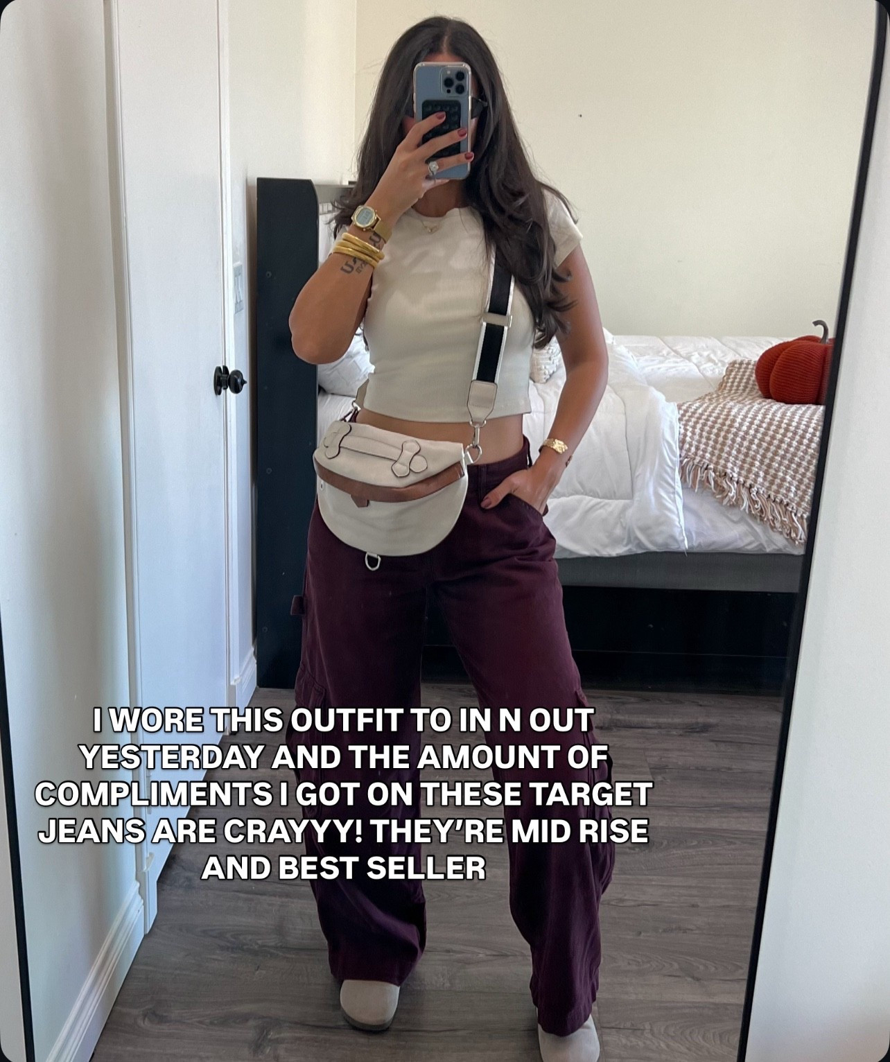 Burgundy cargo pants from targett

#LTKFindsUnder50 #LTKSeasonal #LTKStyleTip