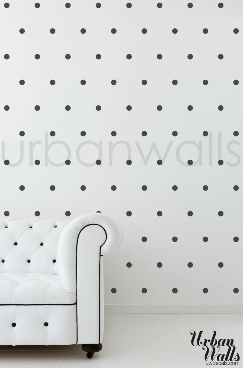 Vinyl Wall Sticker Decal Art - Small Polka Dots | Etsy (US)