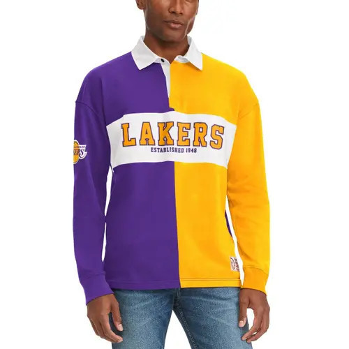 Men's Tommy Jeans Purple/Gold Los Angeles Lakers Ronnie Rugby Long Sleeve T-Shirt at Nordstrom, Size Large | Nordstrom