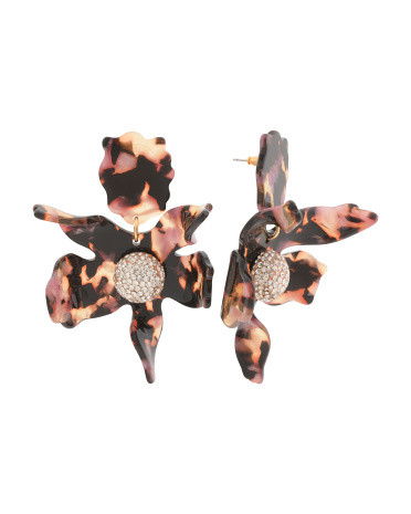 Crystal Lily Earrings | TJ Maxx