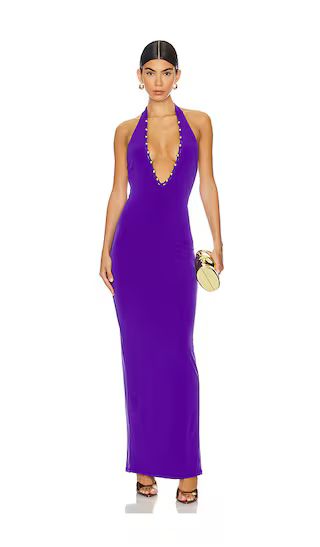 Empire Halter Gown in Purple | Revolve Clothing (Global)