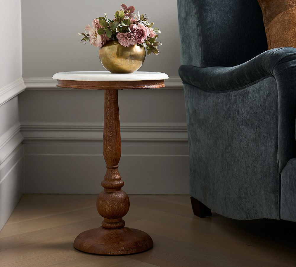 Scarlett Round Accent Table (14") | Pottery Barn (US)