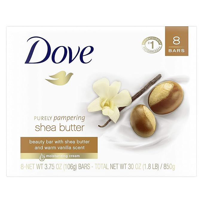 Dove Purely Pampering Beauty Bar For Softer Skin Shea Butter More Moisturizing Than Ordinary Bar ... | Amazon (US)