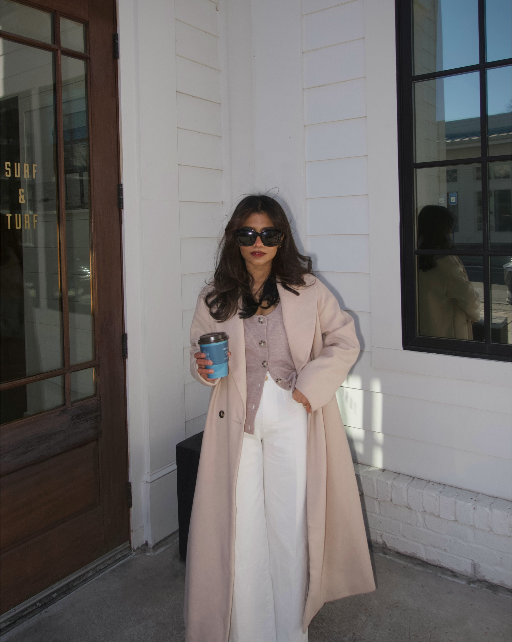 Petite friendly winter (and spring transition) mom friendly neutral outfit 

Wearing 34/2 in pants (light denim, not see through, high waisted and flared. Will be ankle length on someone over 5’1”) 

Wearing small in cardigan/top 

Hmm, targett

#LTKSeasonal #LTKootd #LTKPetite