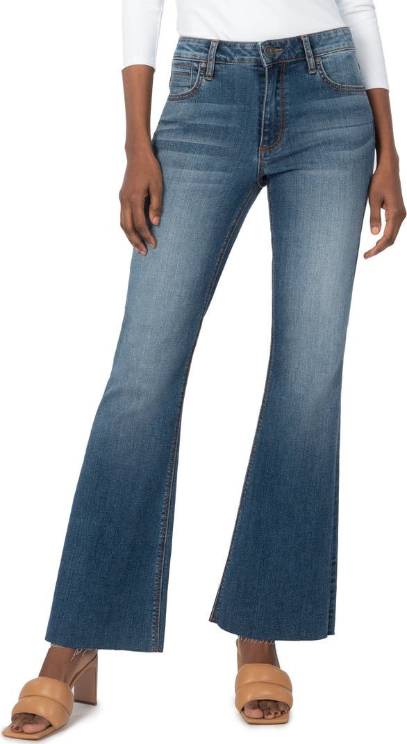 Stella Fray Hem Flare Jeans | Nordstrom