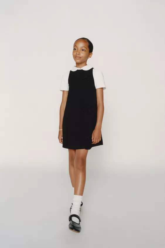 BOW PINAFORE DRESS | Zara US