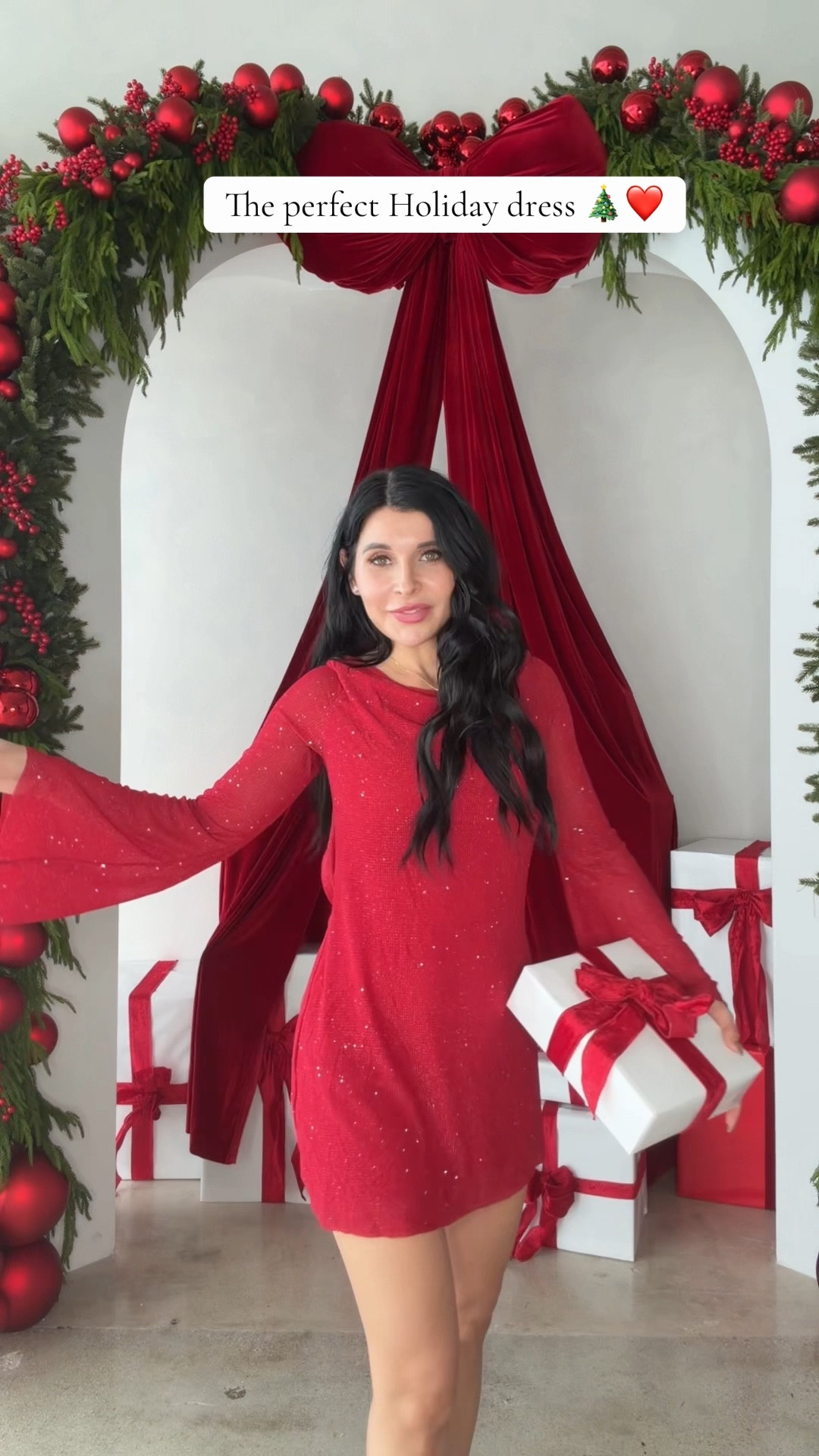 Red holiday sparkly backless Christmas mini dress 

#LTKFindsUnder50 #LTKHoliday #LTKootd