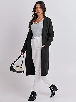 ANRABESS Women Cardigan Sweater Jackets Open Front Thick Knit Oversized Blazer Coatigan 2024 Fall... | Amazon (US)