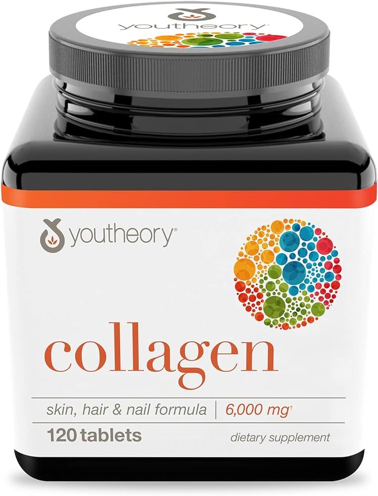 Youtheory Collagen with Vitamin C, Advanced Hydrolyzed Formula for Optimal Absorption, Skin, Hair... | Amazon (US)
