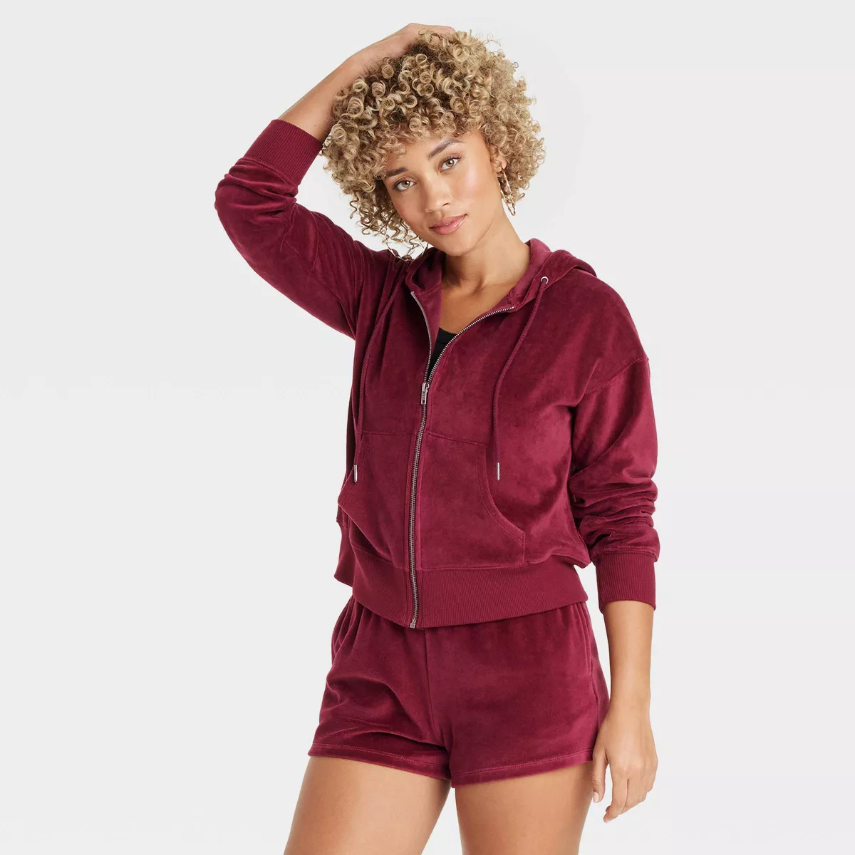 Women's Leisure Studio Velour Hoodie Sweatshirt - Universal Thread™ | Target