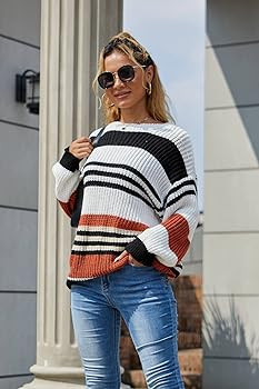 MyFav Women's Ugly Christmas Sweater Funny Novelty Crewneck Pullover Xmas Sweater Top | Amazon (US)