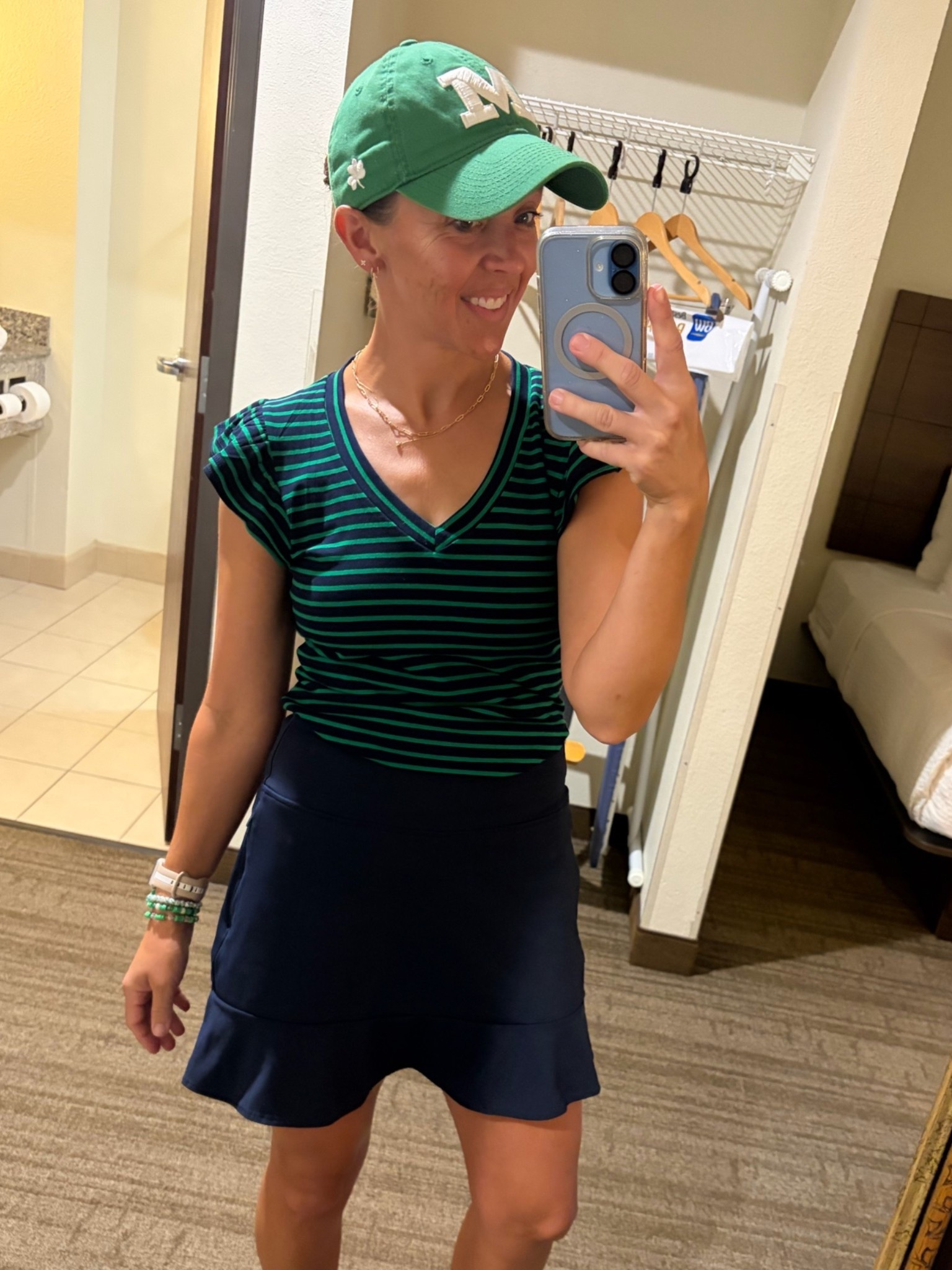 I wore this for a fun family golf outing. I’m loving this top and the price is awesome! The top isn’t the “typical” athleisure for sport, but I love that I can wear it with jeans too. 



#LTKvlog #LTKActive #LTKU #LTKOver40 #athleisure #golfskirt #pickleball #stripedtop #fluttersleeve #golfoutfit #amazon #under20 @Quince   #necklacestack #huggieearrings