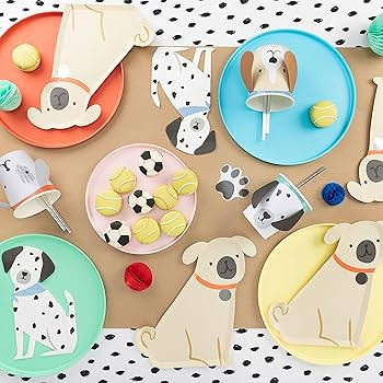 Meri Meri Puppy Napkins (Pack of 16), Thick & Absorbent 3-Ply Paper Napkins, Disposable | Amazon (US)