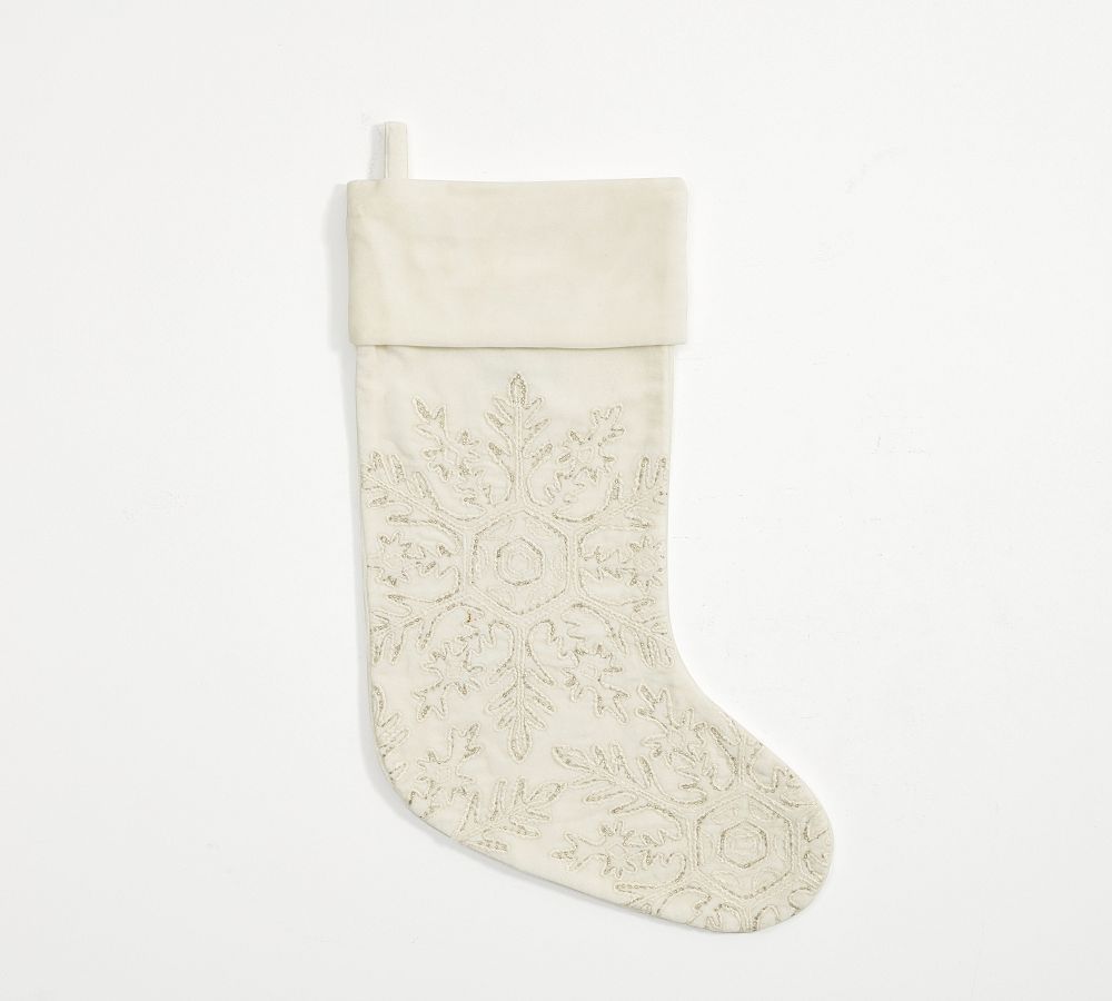 Embellished Velvet Stockings | Pottery Barn (US)