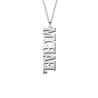 Men's Personalized Vertical Name Necklace | Jewlr